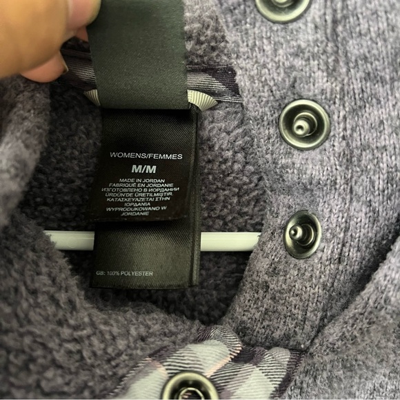 The North Face Purple Crescent Sunset Fleece Hoodie Size Medium - Picture 5 of 6